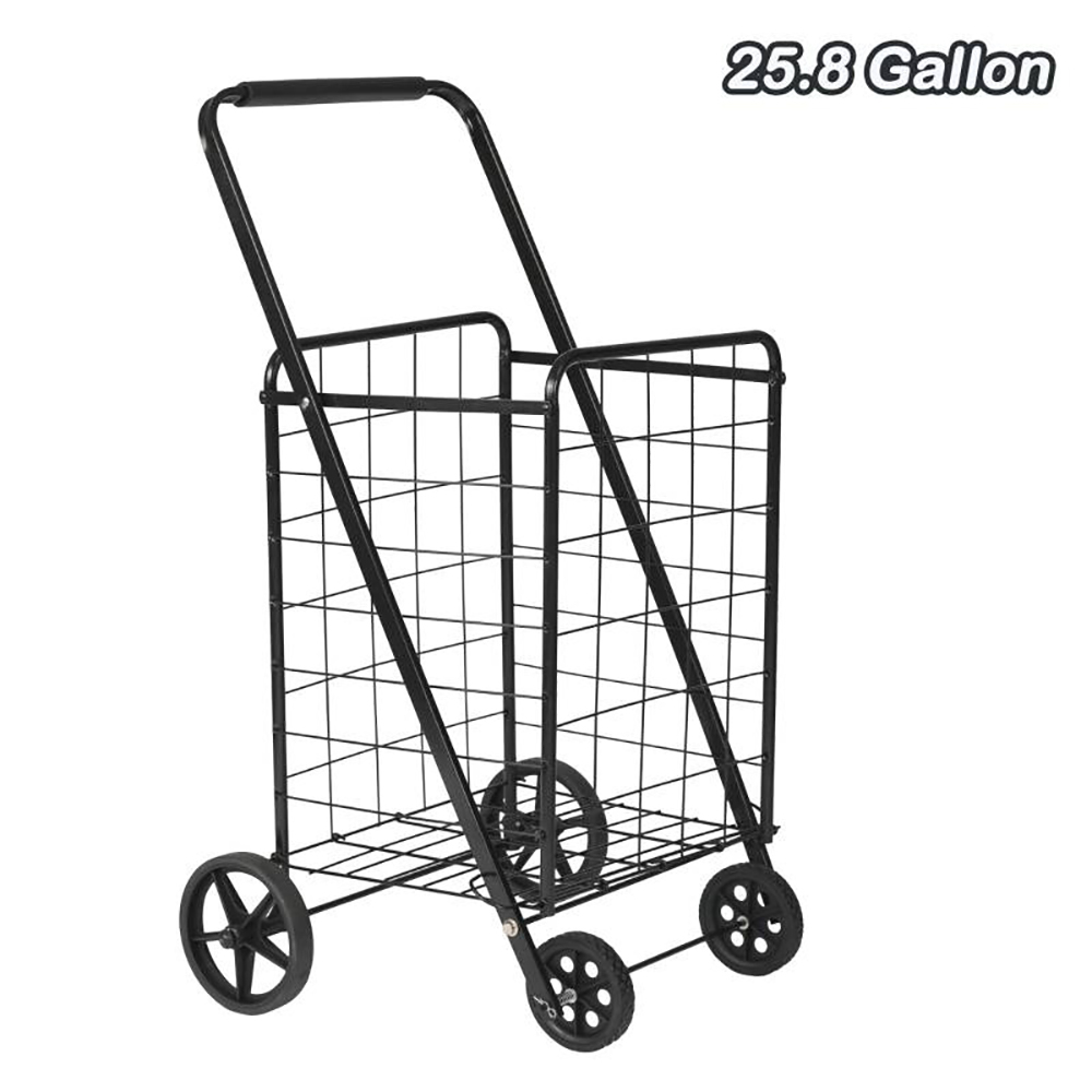 Metal Shopping Cart Trolley 4 wheels