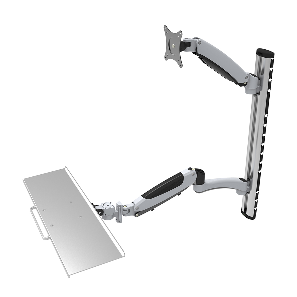 Monitor Arm Stand Mount with Keyboard Tray