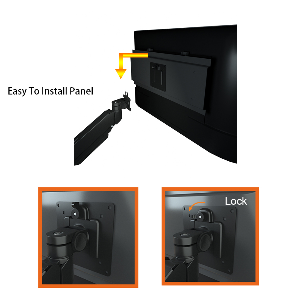 Dual 2 Screens Monitor Arms Stand Mount