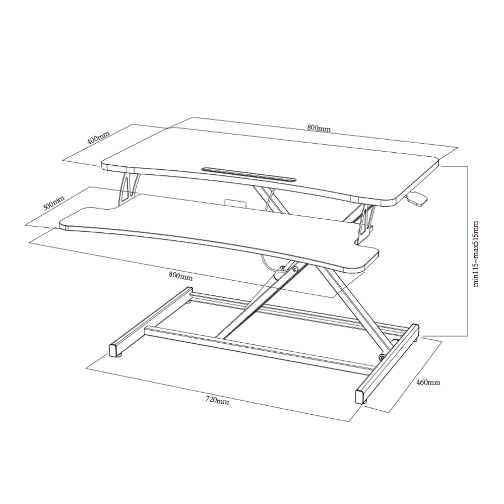 ERGONOMIC LAPTOP COMPUTER SIT STAND UP DESK RISER