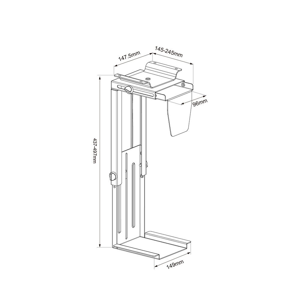 CPU HOLDER UNDER DESK