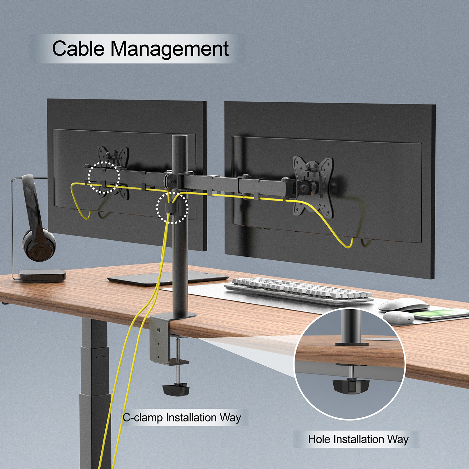 DUAL MONITOR ARMS STAND