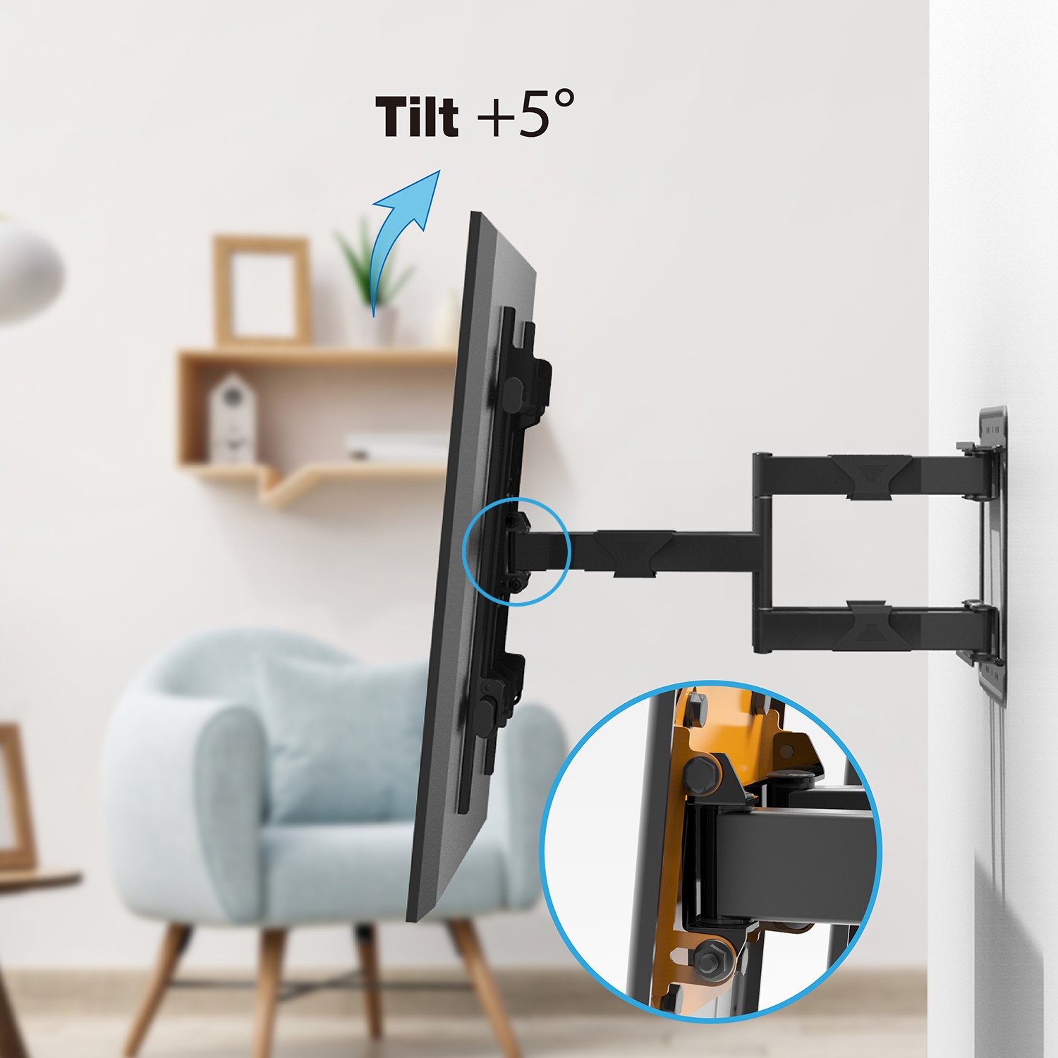 Full Motion TV Wall Mounts for Big Size TV