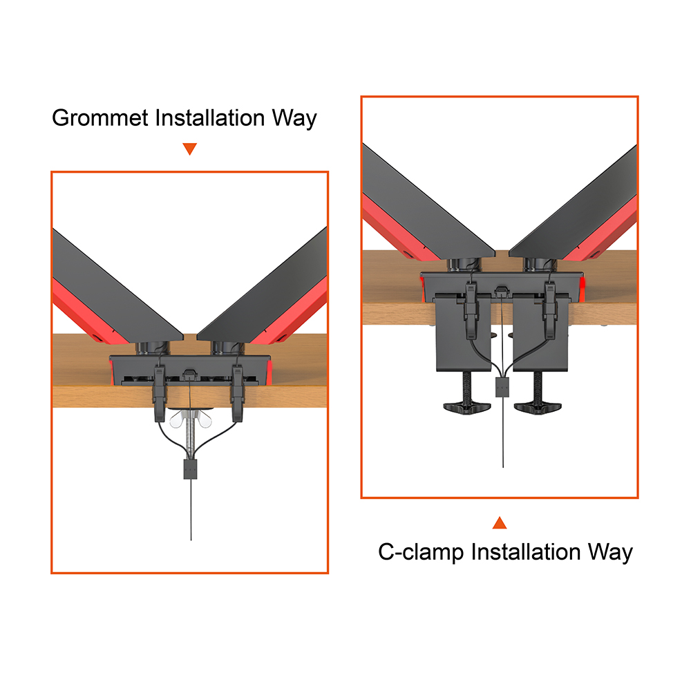 Gaming Dual Monitor Arm Mount