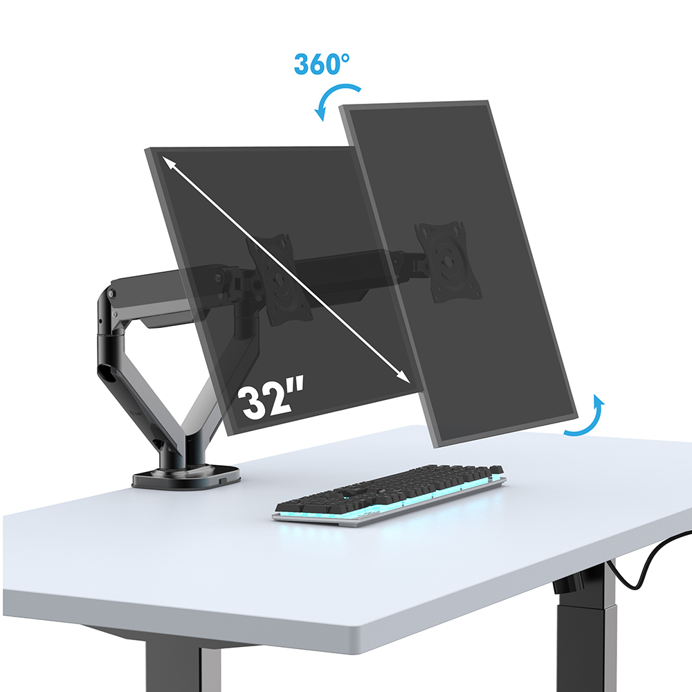 Mechanical Spring Dual Monitor Arm Mount