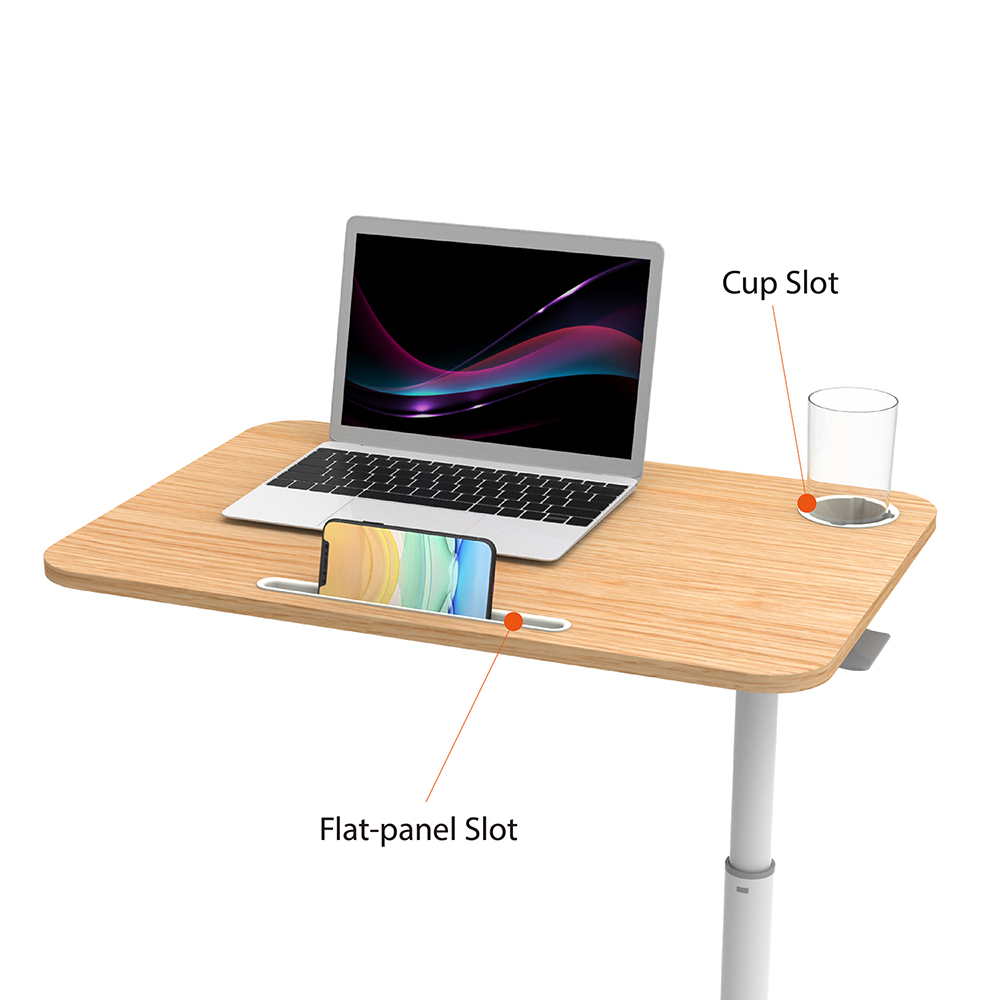 HEIGHT ADJUSTABLE MOBILE LAPTOP PORTABLE STANDING DESK ROLLING TABLE CART