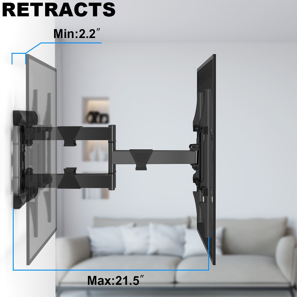 Tilt Swivel Articulating Alloy Steel TV Mounting