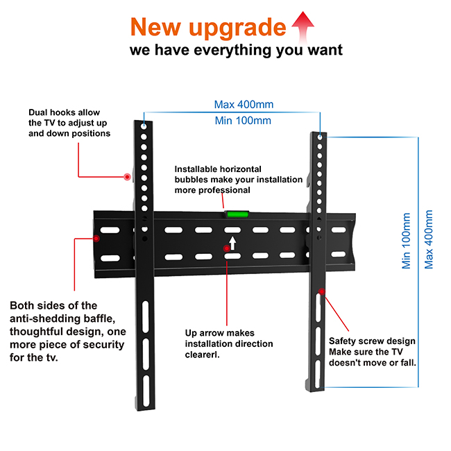 ODM Tv Wall Unit Manufacturer –  Economical Ultra-thin 55 Inch Fixed Tv Wall Mount – CHARM-TECH