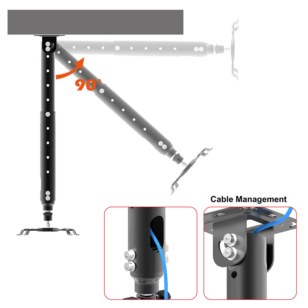 Height Adjustable Projector Ceiling Mount