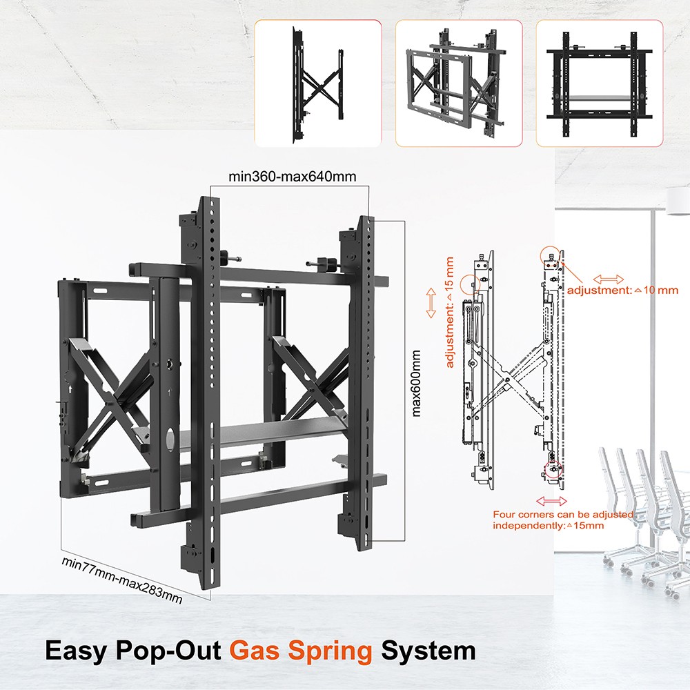 Video Wall Mount Advertising Display LCD