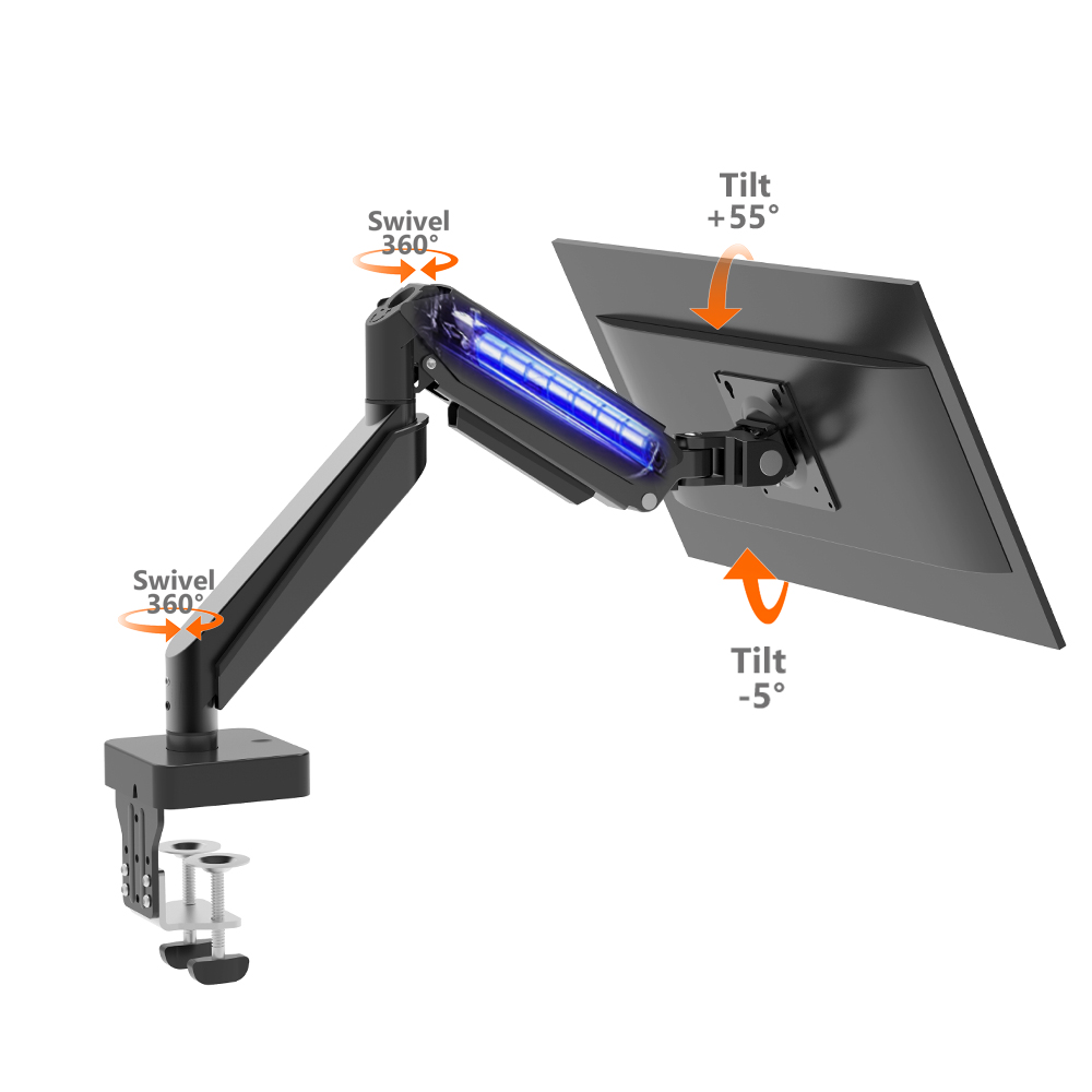 Gas Spring Monitor Arm Mount Bracket