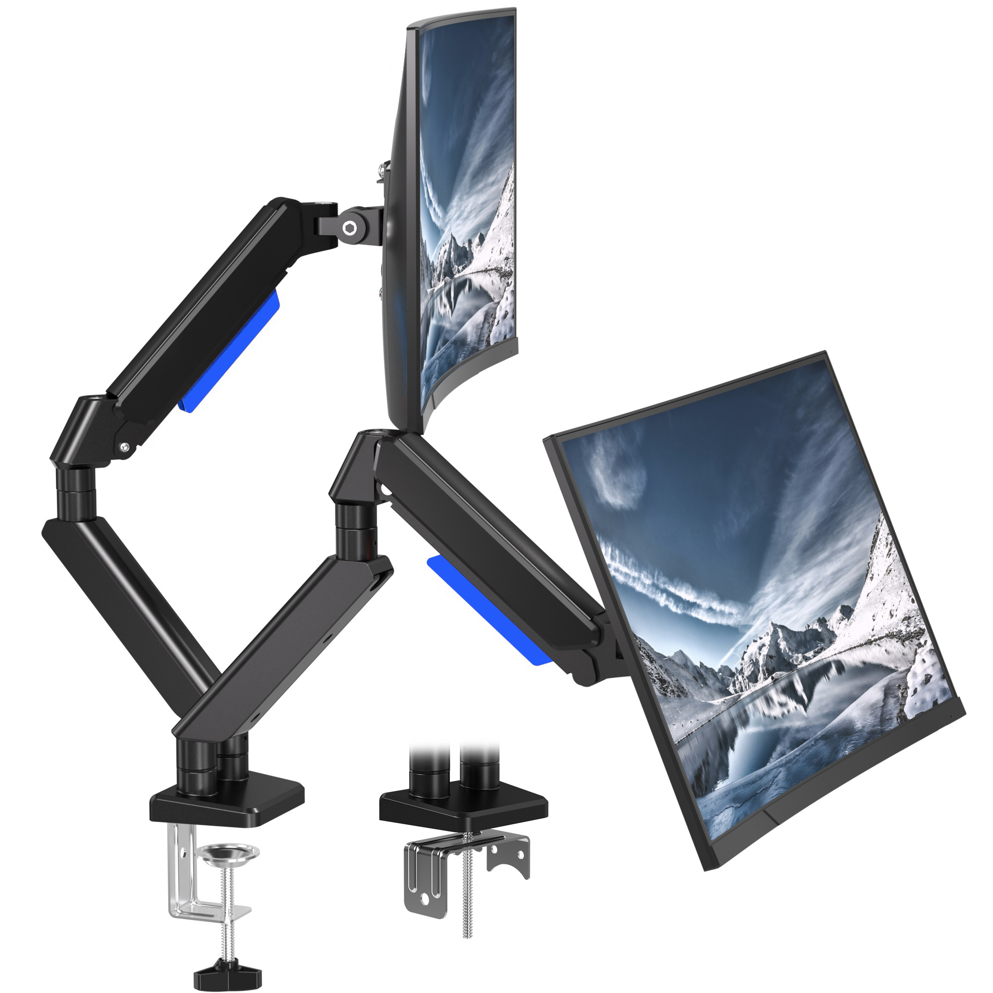 Dual Monitor Arm Mount Bracket