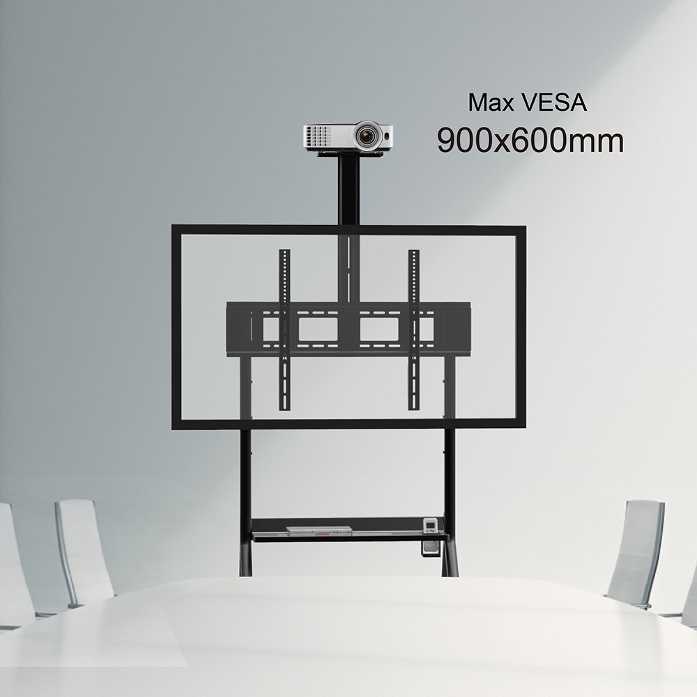 Height Adjustable Mobile TV Trolley