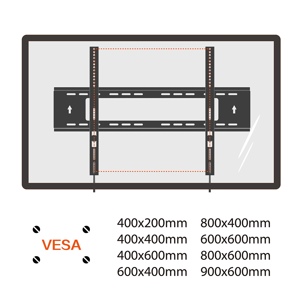 Heavy Duty Fixed TV Wall Bracket