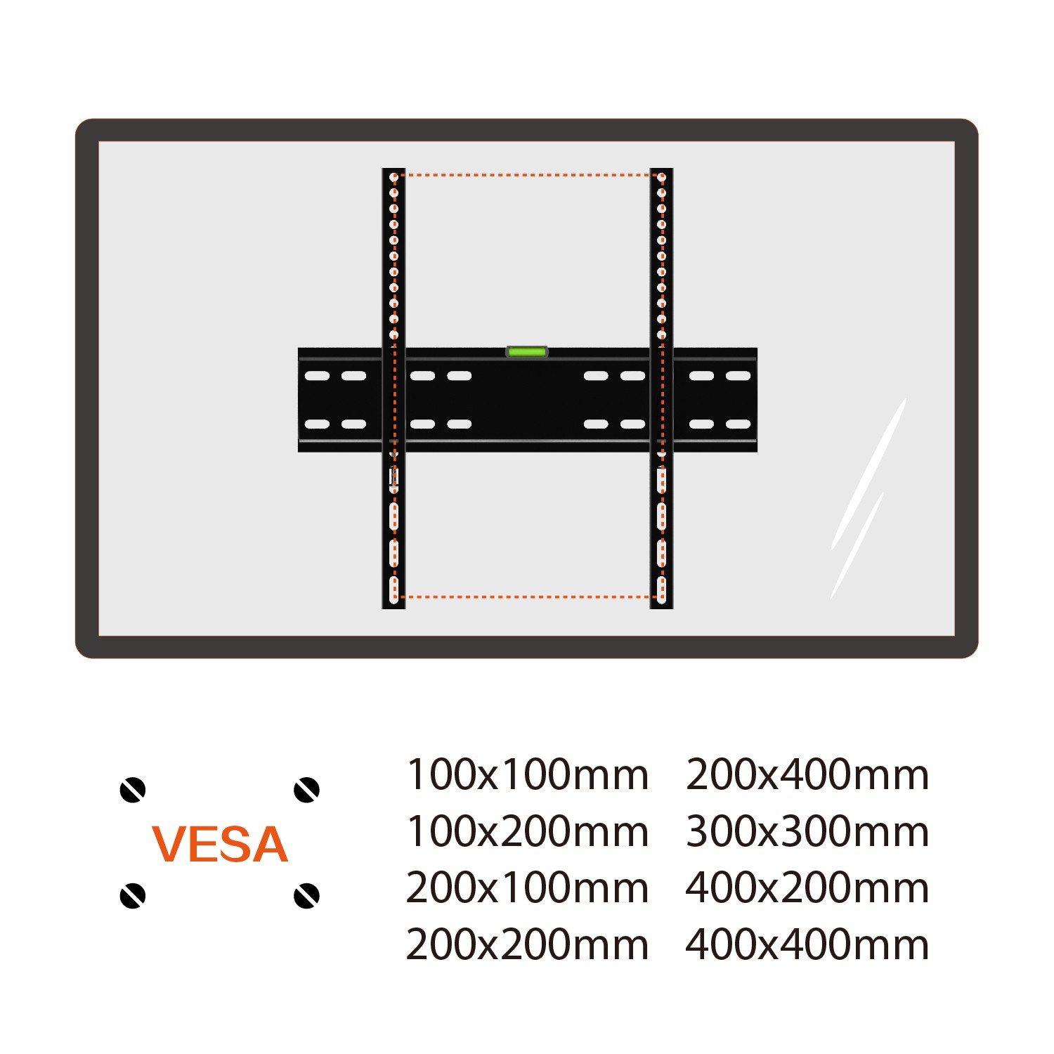 Max VESA 400*400mm TV Brackets