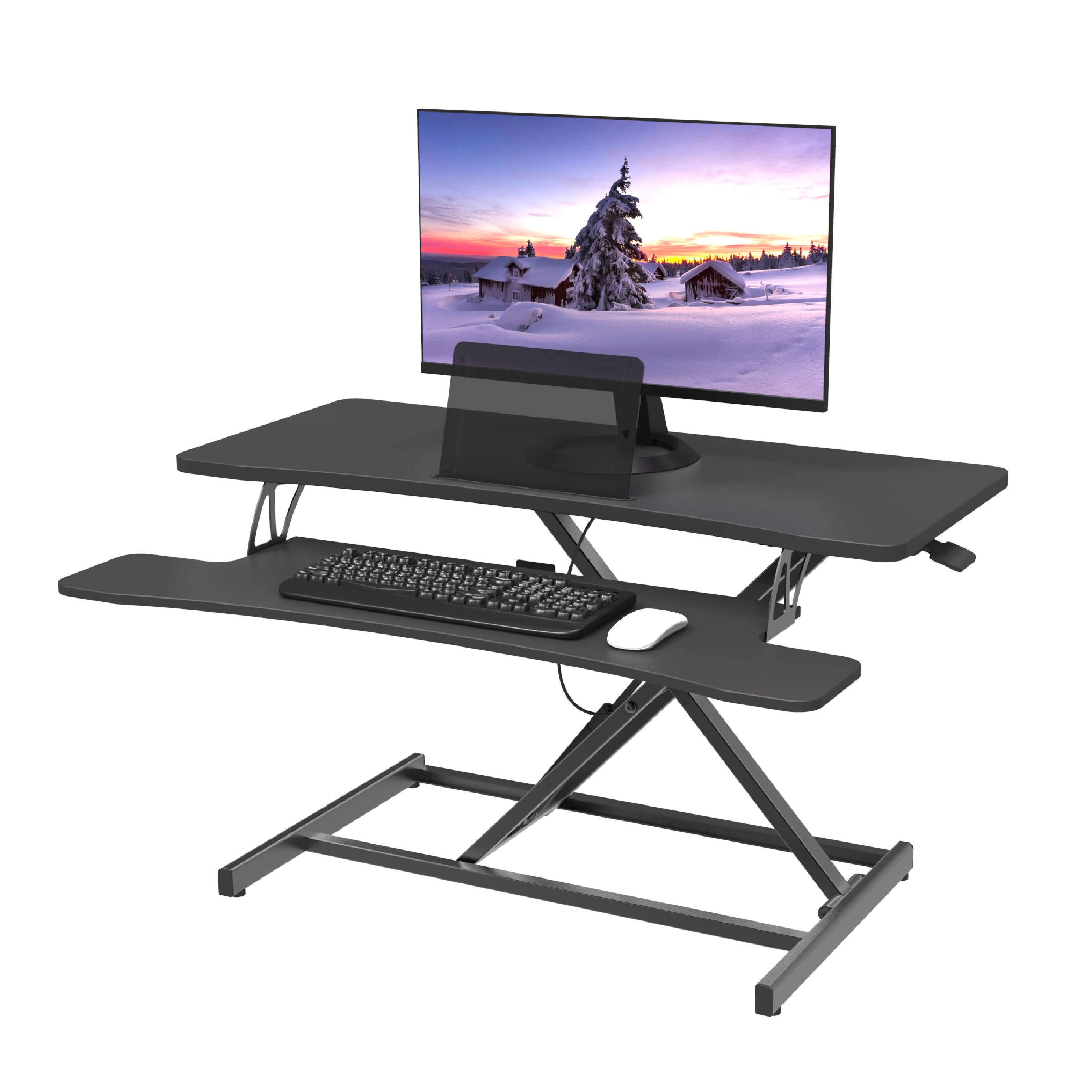 NEW STYLE ERGONOMIC LAPTOP SIT STAND UP DESK RISER