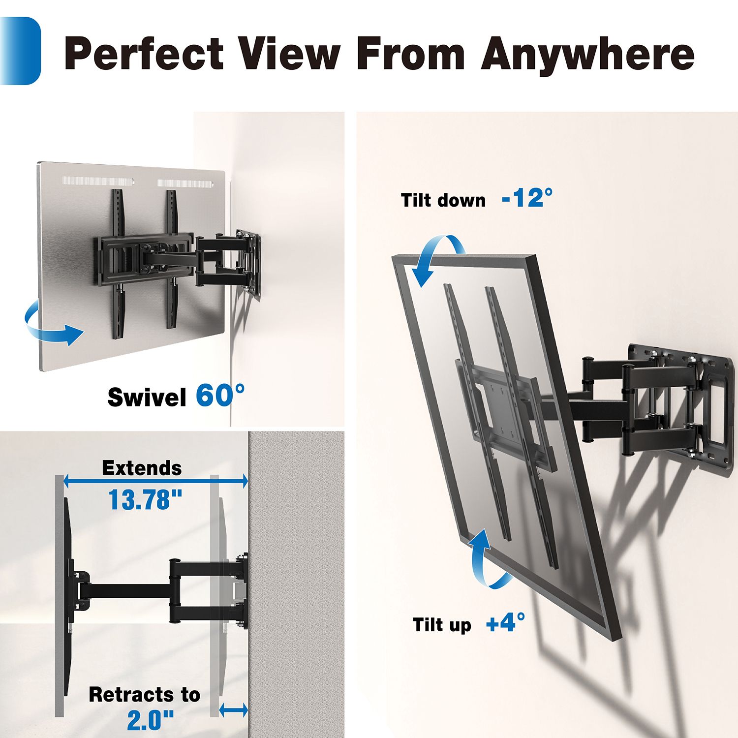 Articulating TV Brackets for Wall Mount