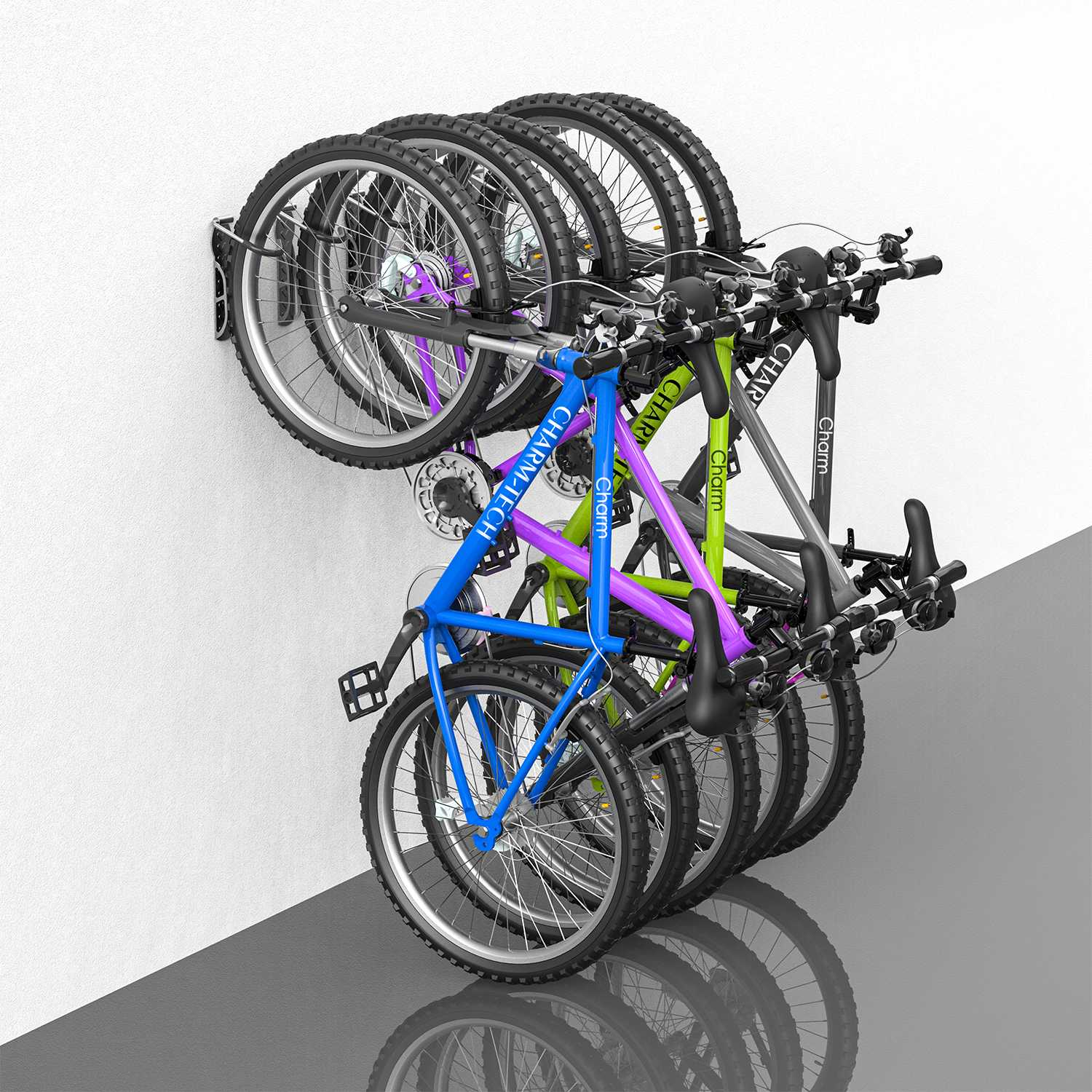 Wall Mount Hook Rack Holder Steel Sturdy Bike Hanger