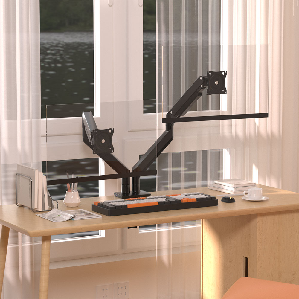 Dual Monitor Arm Mount with USB Data Transfer