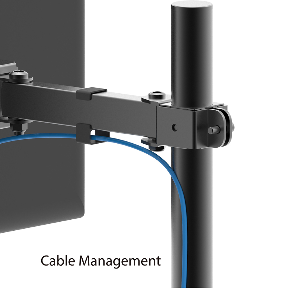 SINGLE MONITOR ARM STAND WITH CABLE MANAGEMENT