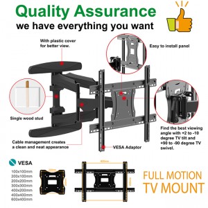 Heavy-duty Premium Full-motion Lcd 75 Inch Tv Swivel Wall Mounts