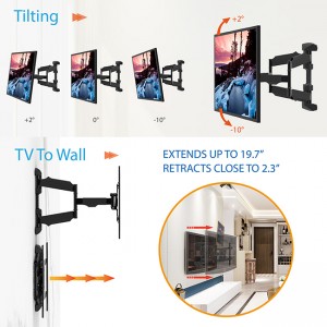 Heavy-duty Premium Full-motion Lcd 75 Inch Tv Swivel Wall Mounts