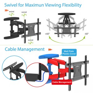 Heavy-duty Premium Full-motion Lcd 75 Inch Tv Swivel Wall Mounts