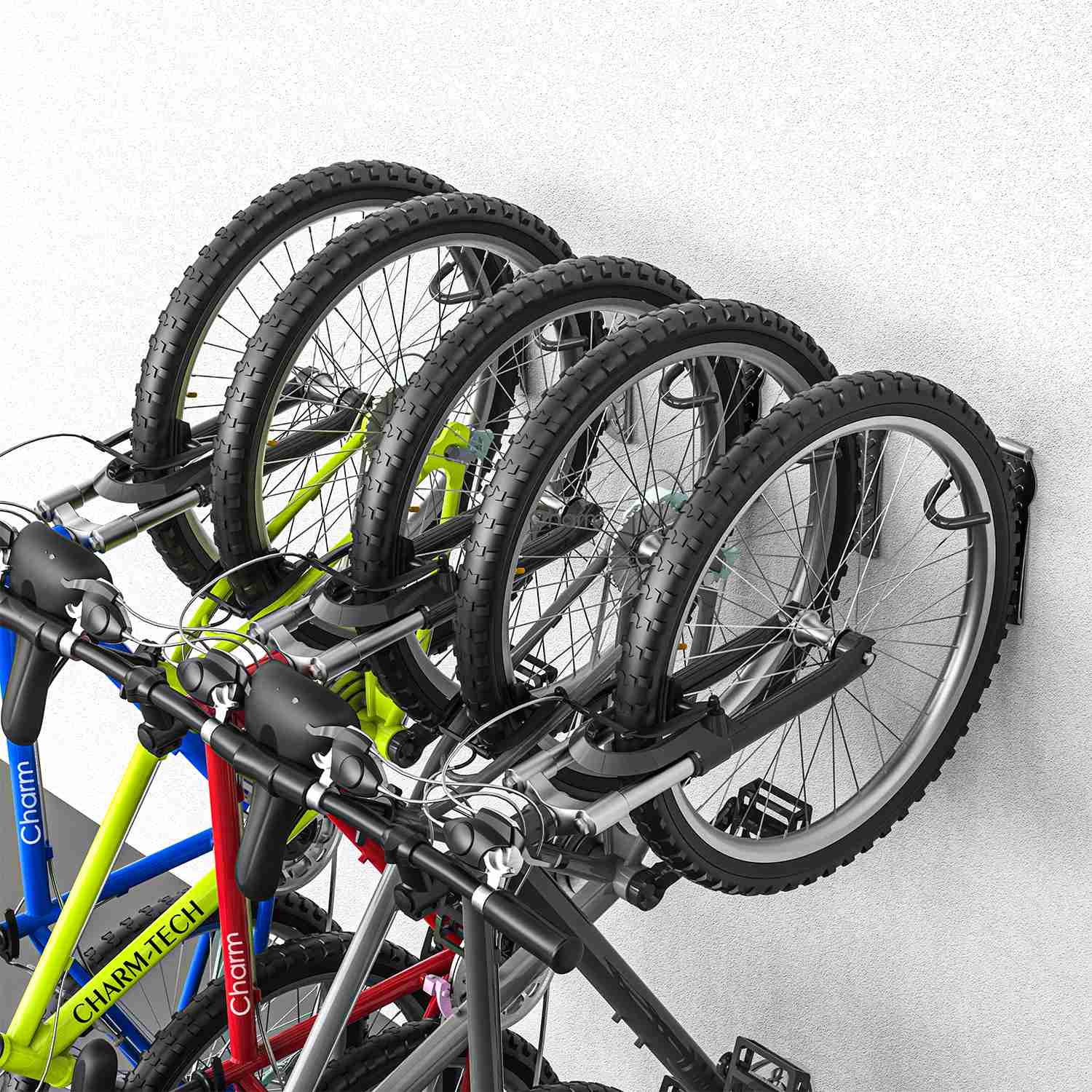 Wall Mount Hook Rack Holder Steel Sturdy Bike Hanger