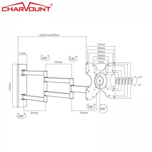 ထုတ်လုပ်သူ အရည်အသွေးမြင့် Long TV Wall Mount