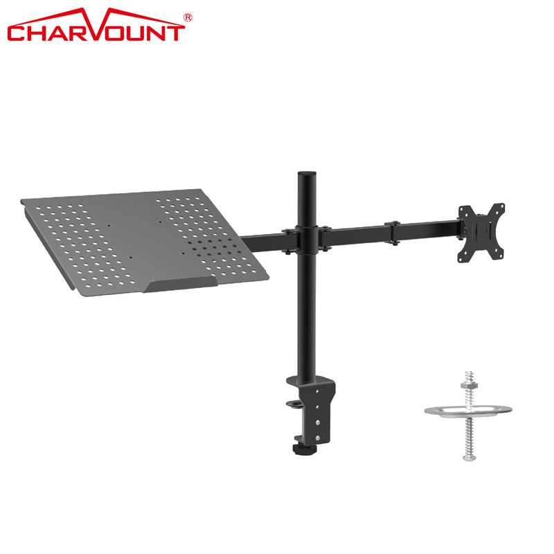 CE Certification Dual Monitor Riser Suppliers –  Monitor Arm with Laptop Stand – CHARM-TECH