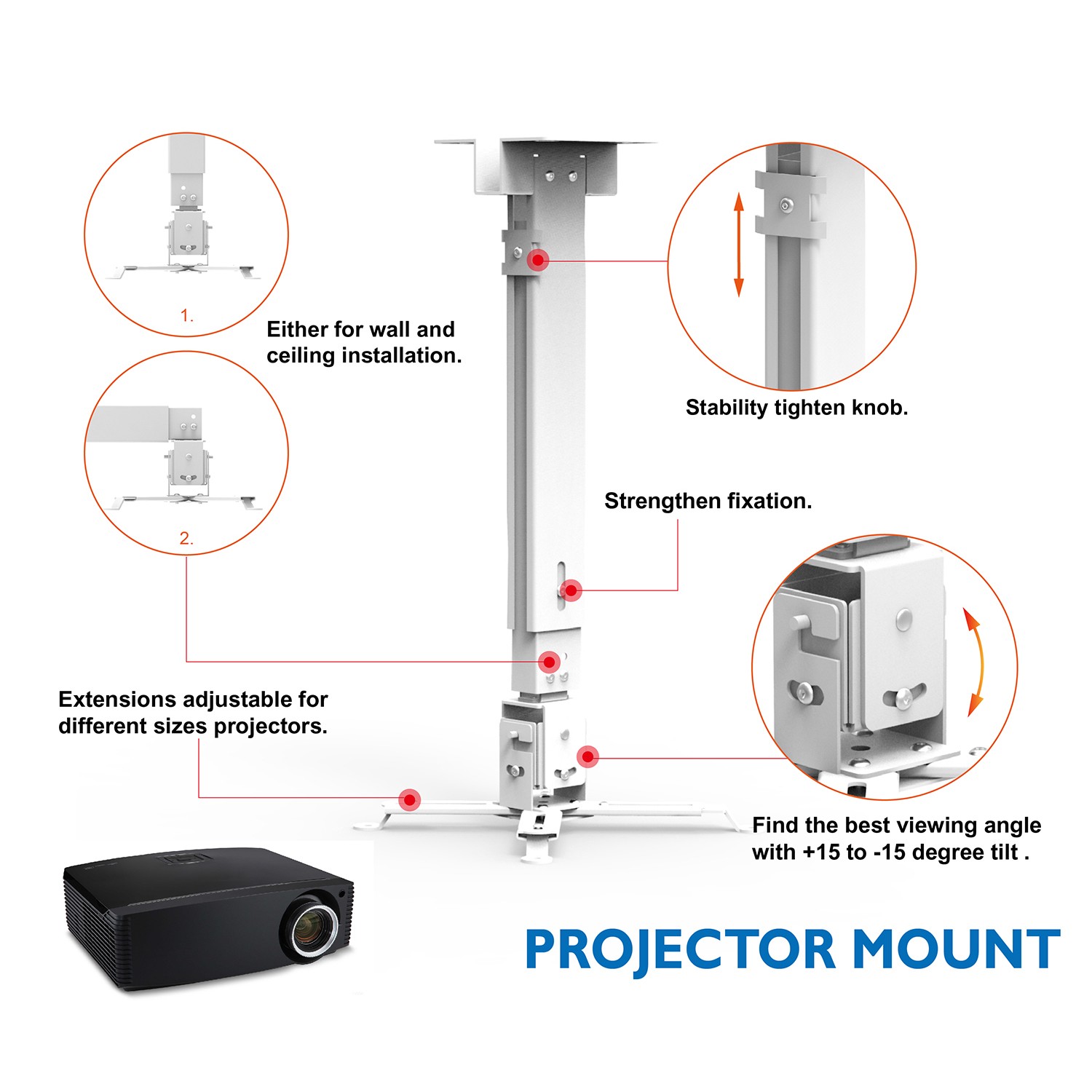 Projector Ceiling Wall Mount