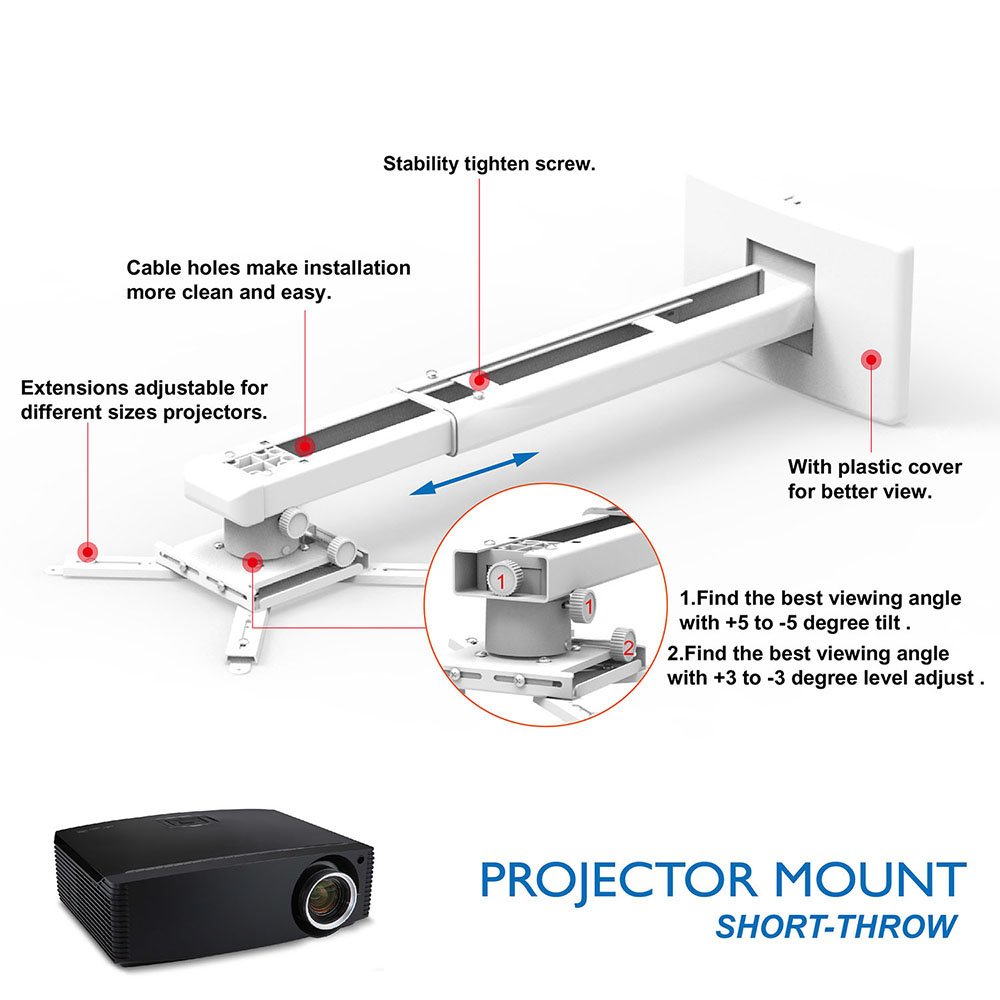 Extension-type Wall Mount Projector Stand Mount Bracket