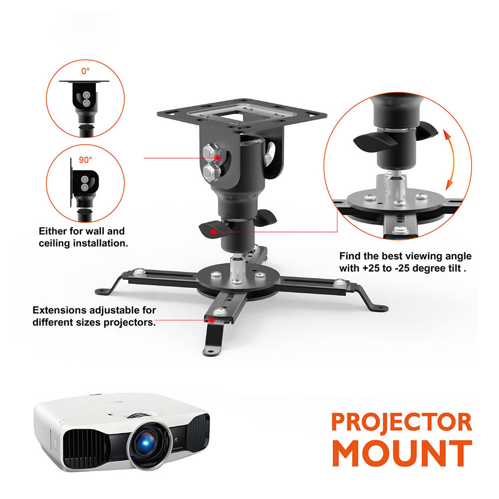 360 Degrees Rotation Ceiling Projector Mount Bracket