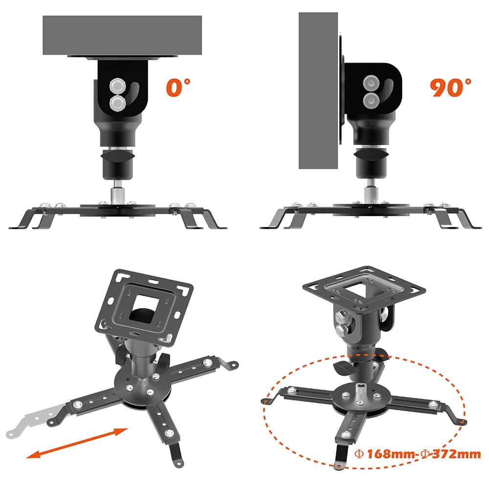 360 Degrees Rotation Ceiling Projector Mount Bracket