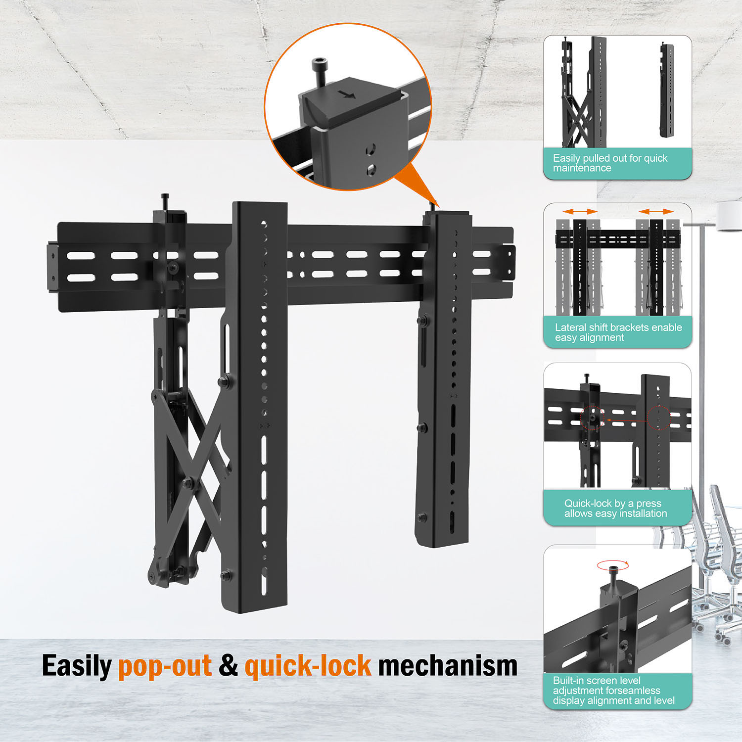 Heavy Duty Video Wall Mount Bracket