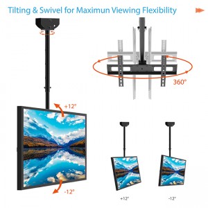 Telescopic LCD Saqafka sare ee TV Wall Mount