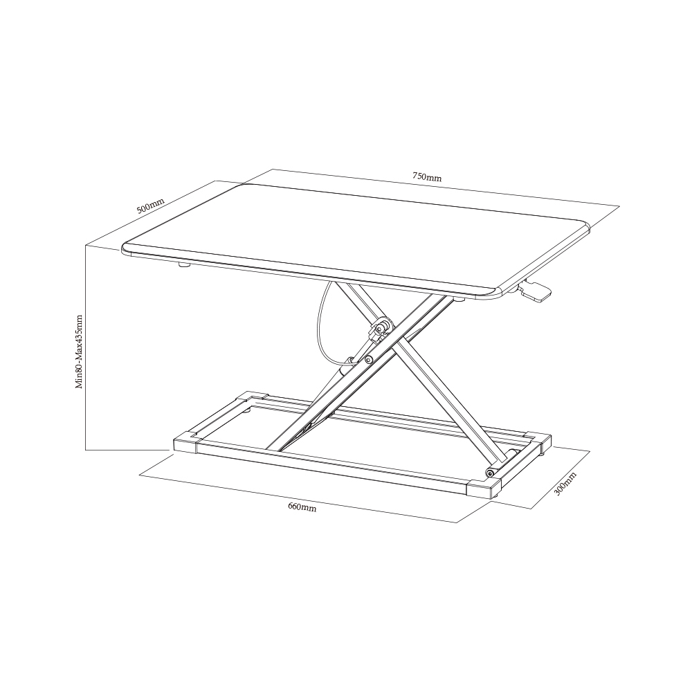 HEIGHT ADJUSTABLE SIT STAND UP DESK CONVERTER