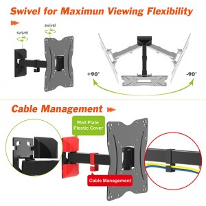 Slàn-reic 2021 Dealbhadh Ùr LCD TV Wall Mount TV Bracket airson a ’mhòr-chuid de 13-27 òirleach