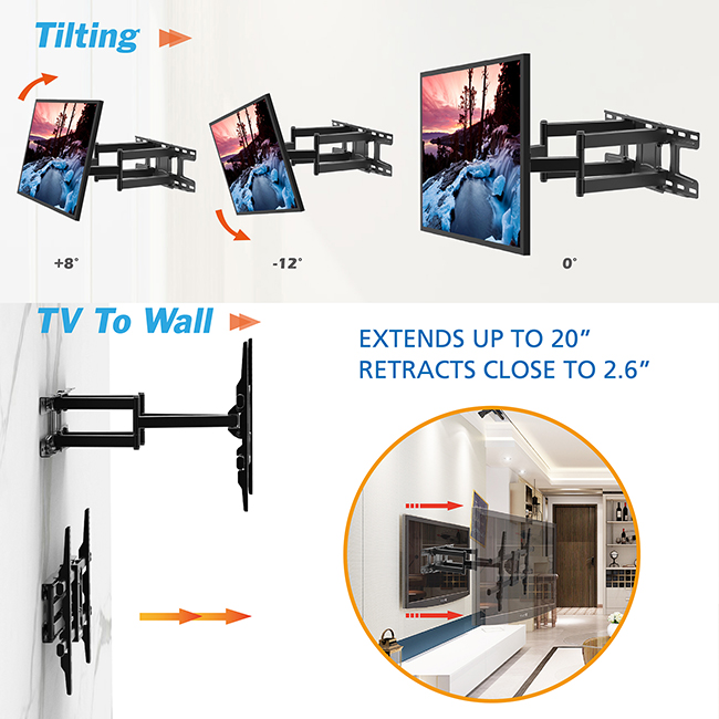 CE Certification Motorized Tv Lift Factories –  Heavy-duty Movable Tv Bracket – CHARM-TECH