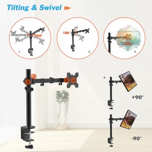 Taas nga Single Arm Monitor Desk Mount